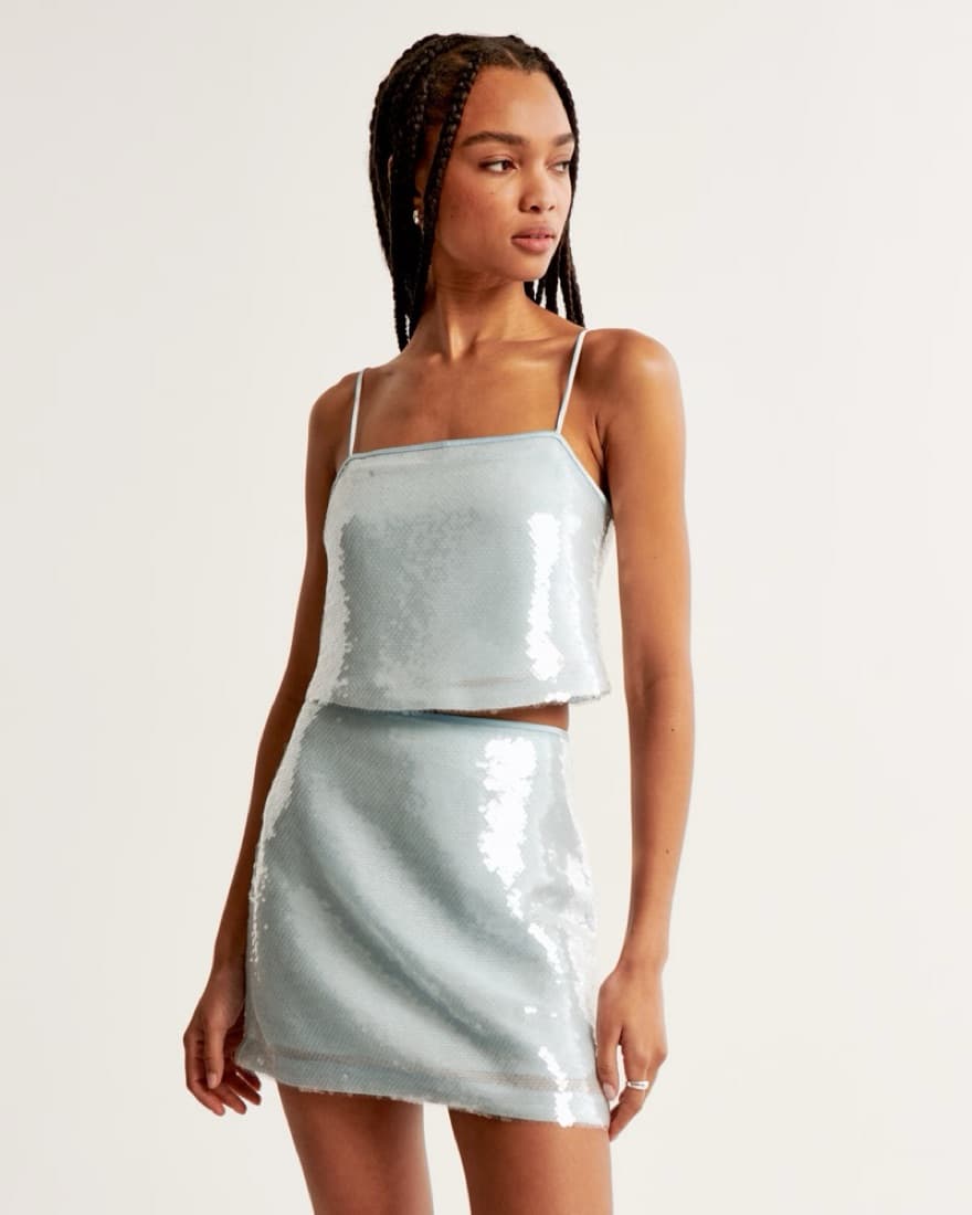 Abercrombie - Blue Sequin Skort & Top - Image 1