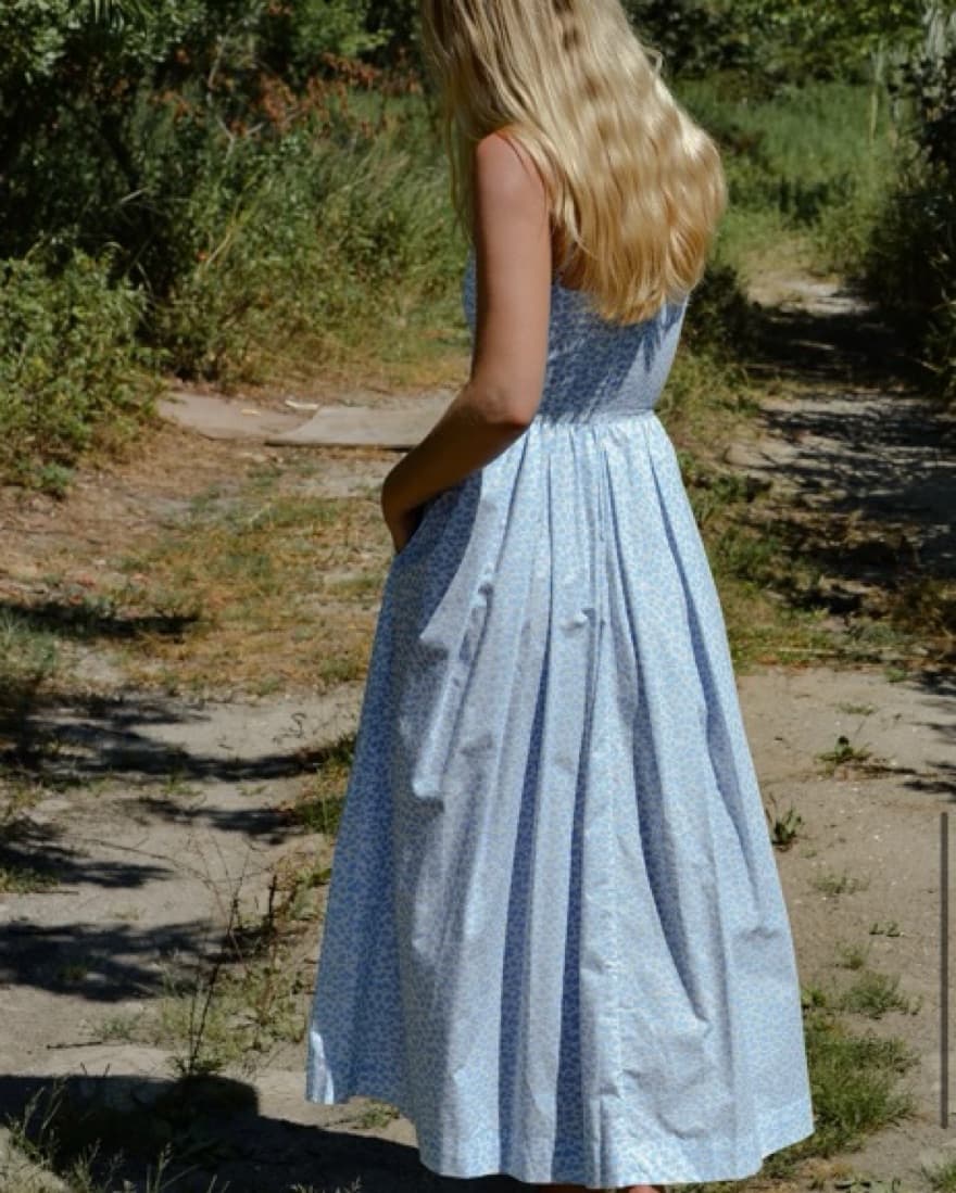 Coco Shop Skinny-Strap Poof Dress  - Image 4