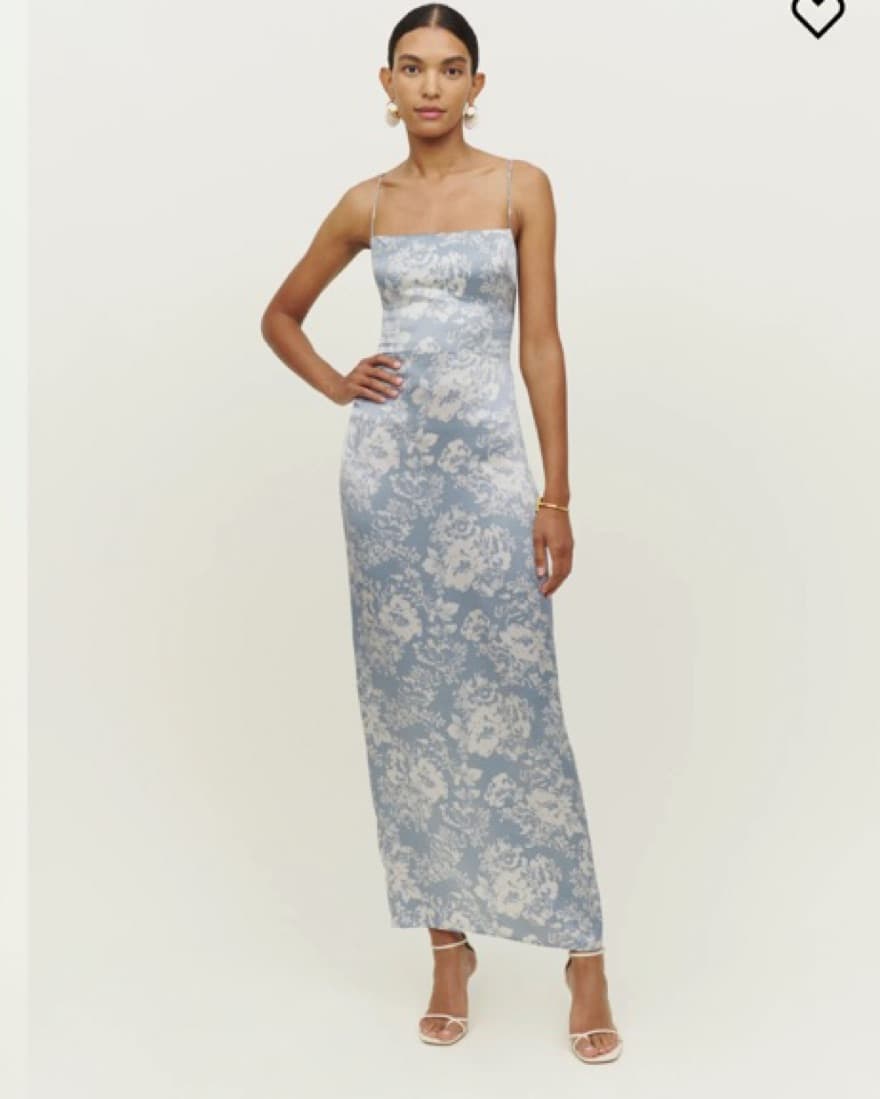 Reformation Floral Silk Dress - Image 1