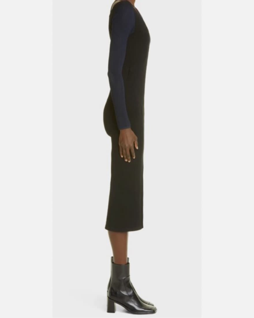 Sleek and Sophisticated Black Midi Dress - Image 4