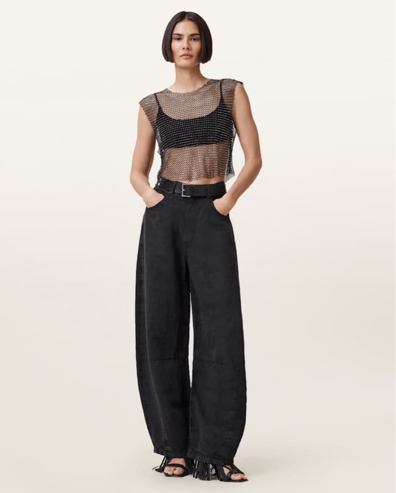ALLSAINTS CALYTRIX SPARKLE FISH NET TOP - Image 4
