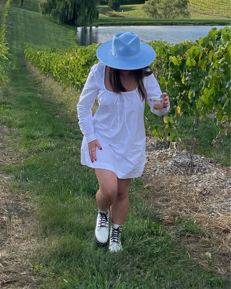 Ganni White Long Sleeve Dress - Image 2