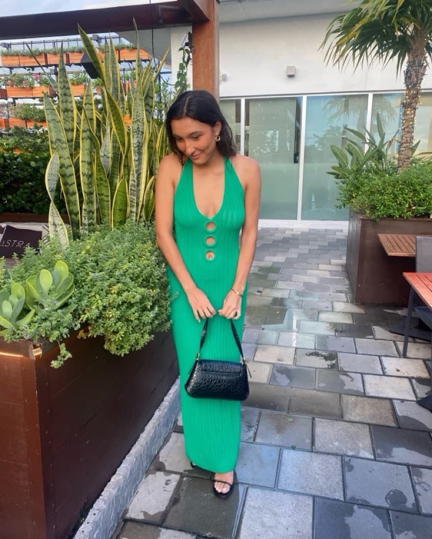 Kookai Green samara Dress - Image 3
