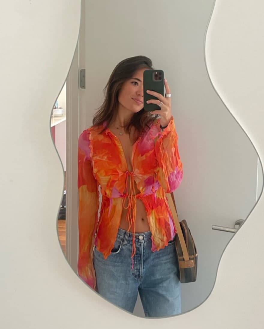 Rat&Boa Pink And Orange Top   - Image 2