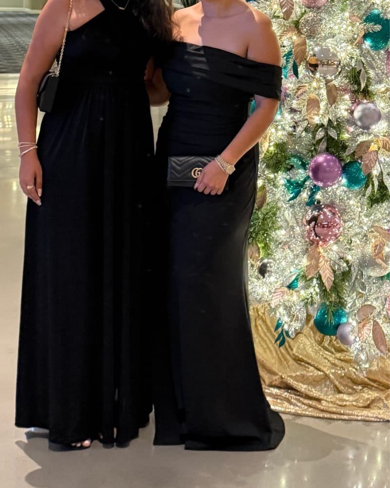 Black Express Satin Dress - Image 1