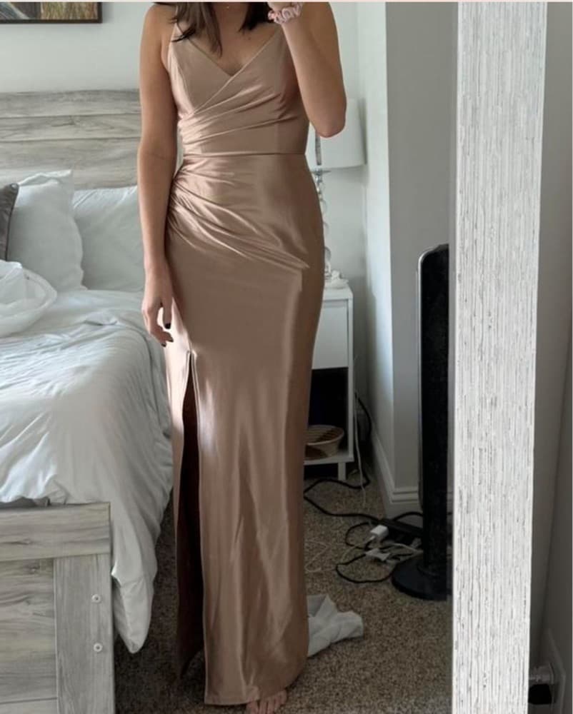 Rose Gold Sculpting Maxi Dress - Image 4
