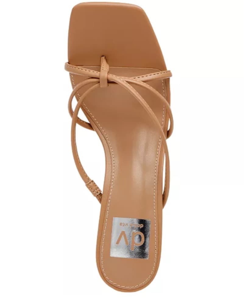 Strappy Kitten Heels Caramel - Image 4