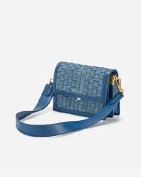 Denim Chain Strap Crossbody Bag - Image 1