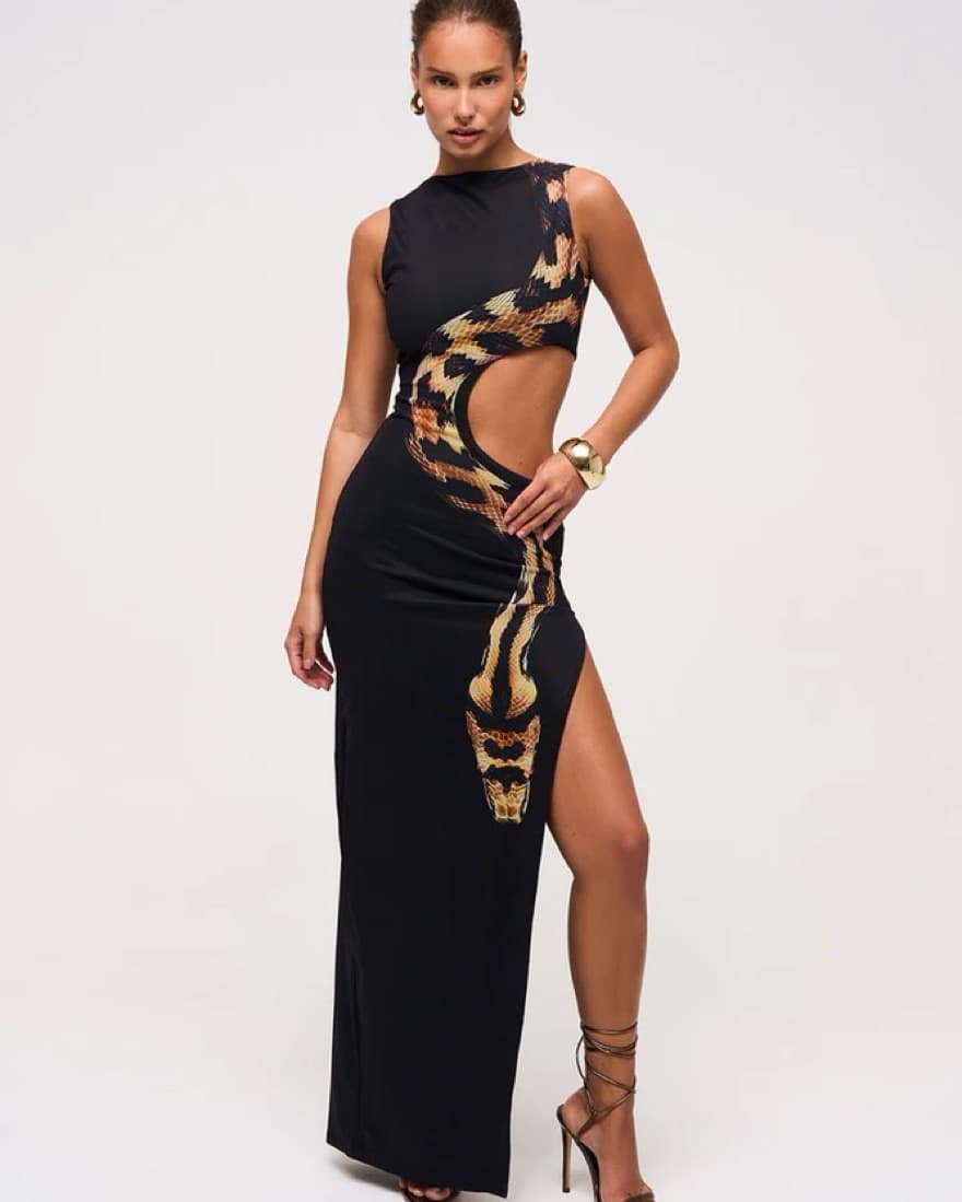 Viper Cut Out Detail Maxi Dress - Image 3