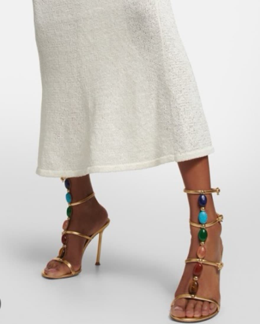 Gianvito Rossi Dupe Beaded Sandals - Image 1
