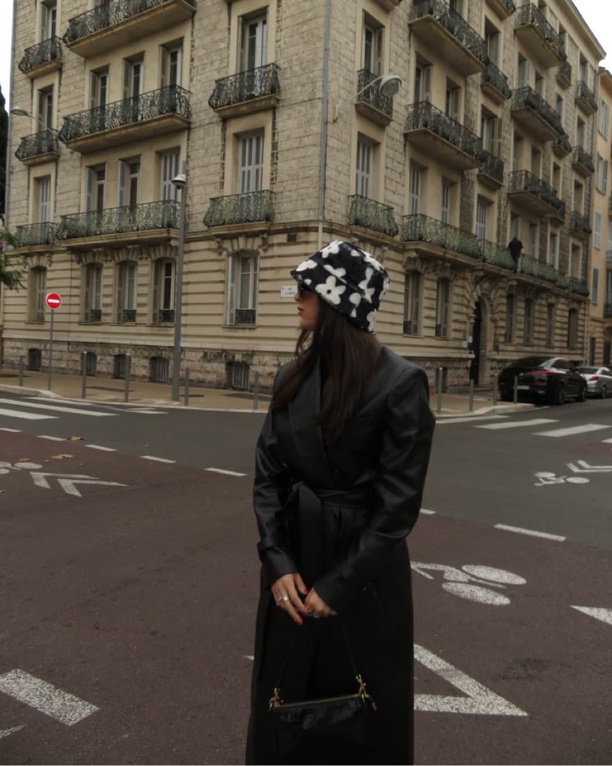 Faux Leather Trench - Image 1
