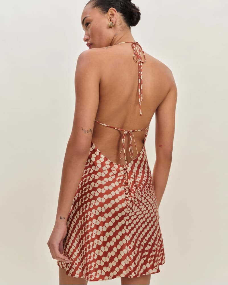 Reformation Jennis Silk mini Dress - Image 2