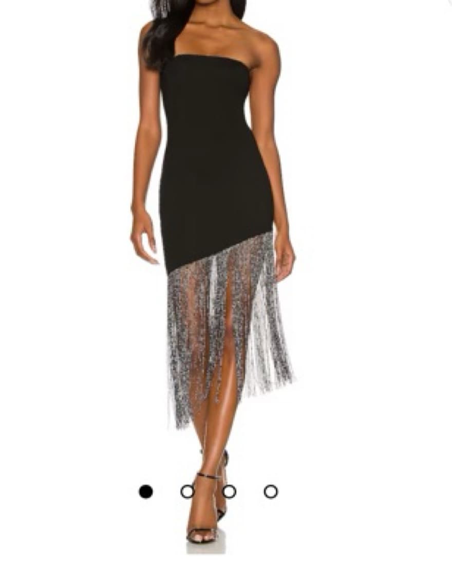 Fringe Silver And Black Dress - Image 1