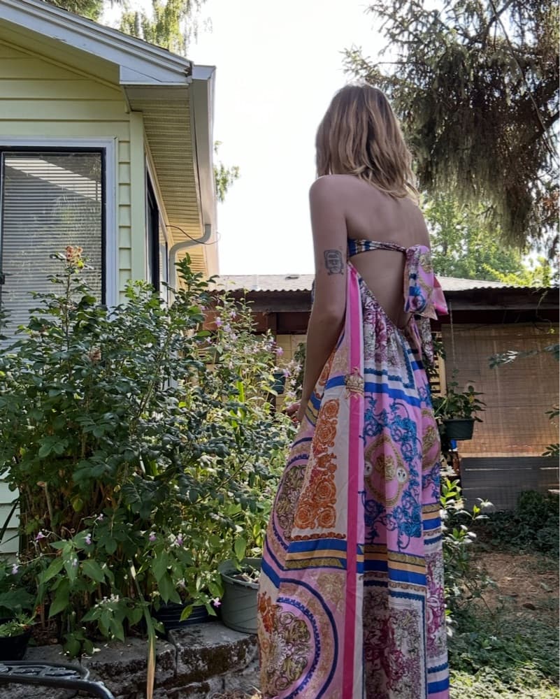 Colorful Strapless Wide Leg Jumpsuit - Image 2