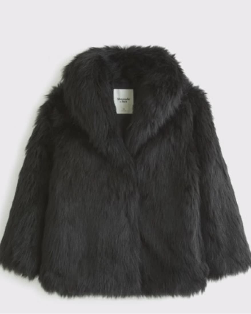 Black Faux Fur Coat  - Image 2