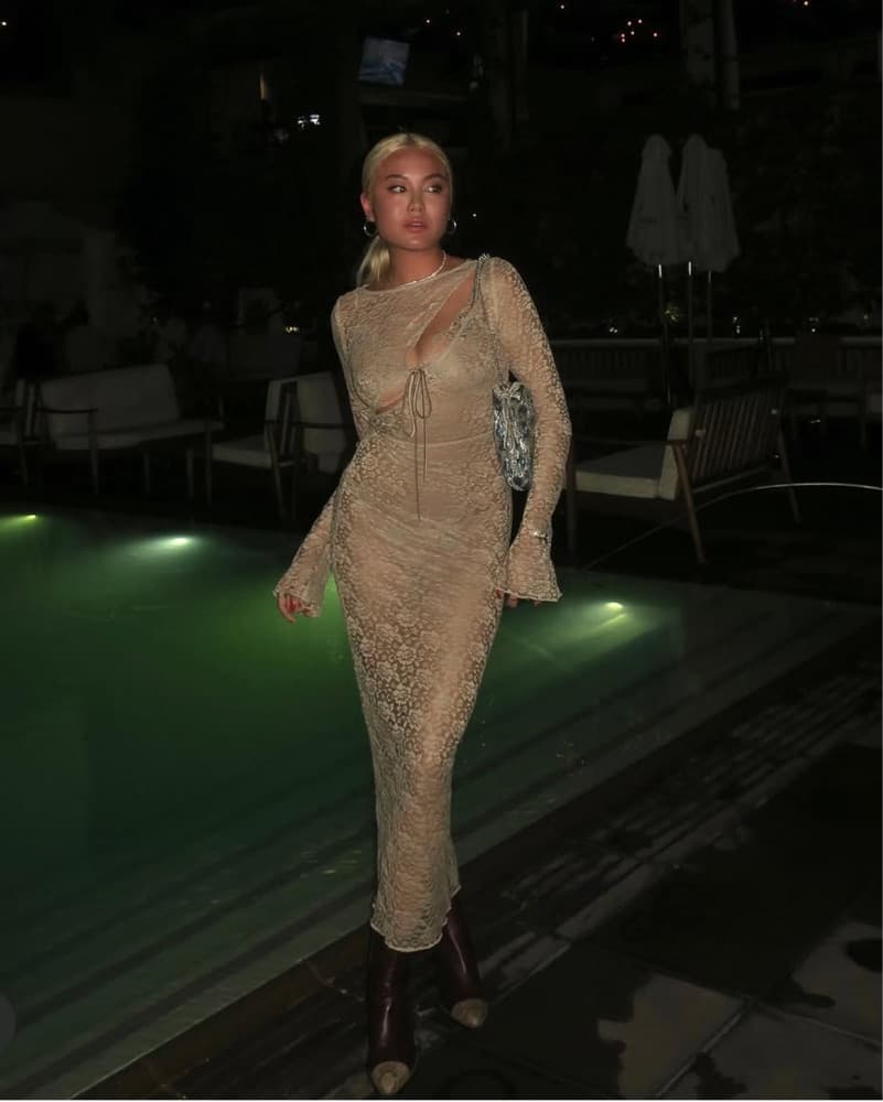 Lace Cut Out Maxi Dress - Image 2