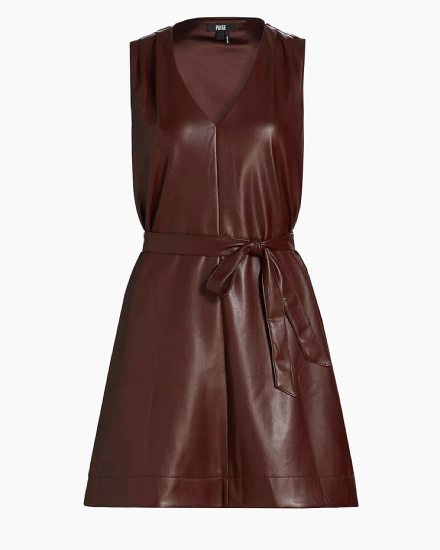 Leather Mini Dress - Image 1