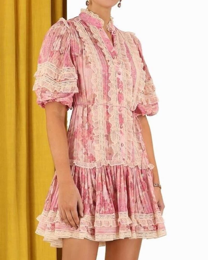 Zimmerman Concert Pintucked Mini Dress  - Image 5