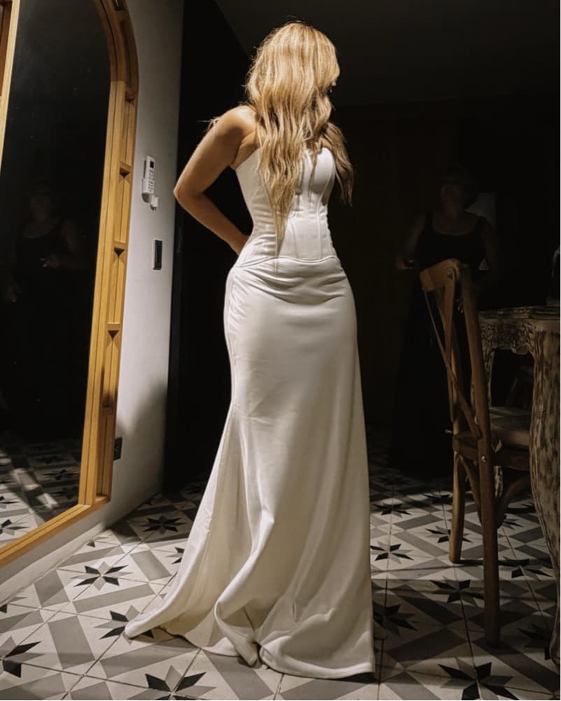 Silk Ivory Bridal Gown (Corset+Skirt) - Image 1