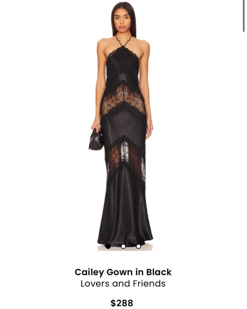 Lace And Satin Gown - Image 1