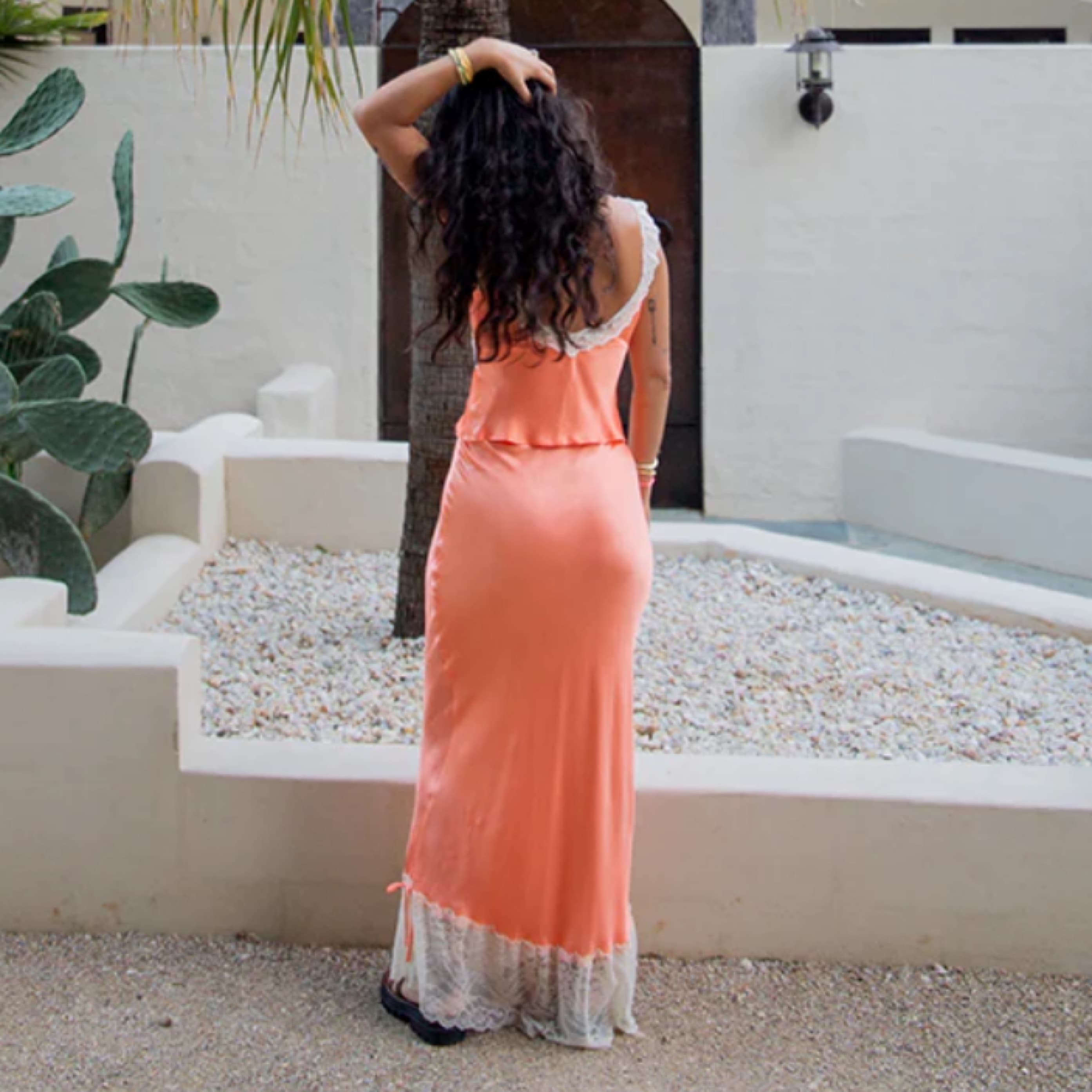VRG GRL- Trouble With Us Bias Cut Maxi S - Image 4