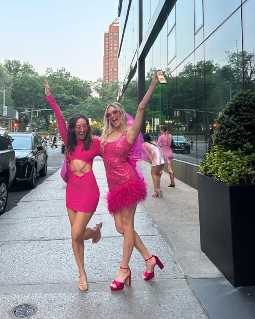 Nadine Merabi Evie Dress In Hot Pink  - Image 3