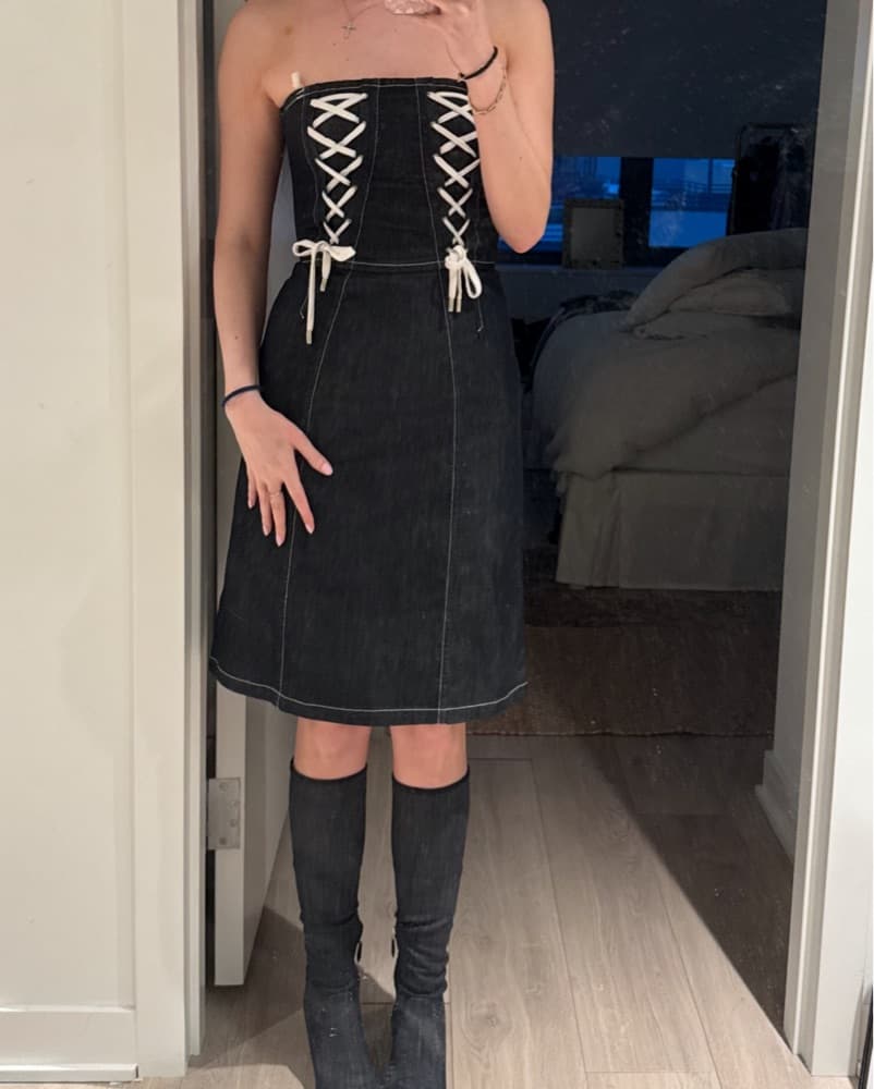 Dolce&Gabbana Vintage Denim Corset Dress - Image 2