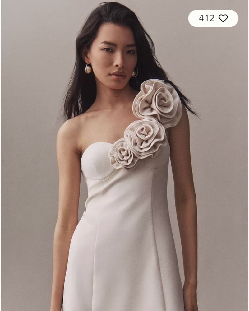 Wolf Gang Flores Rose One Shoulder Dress - Image 1
