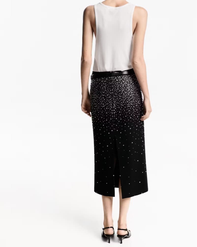 Party Midi Skirt With Rhinestones - Image 4