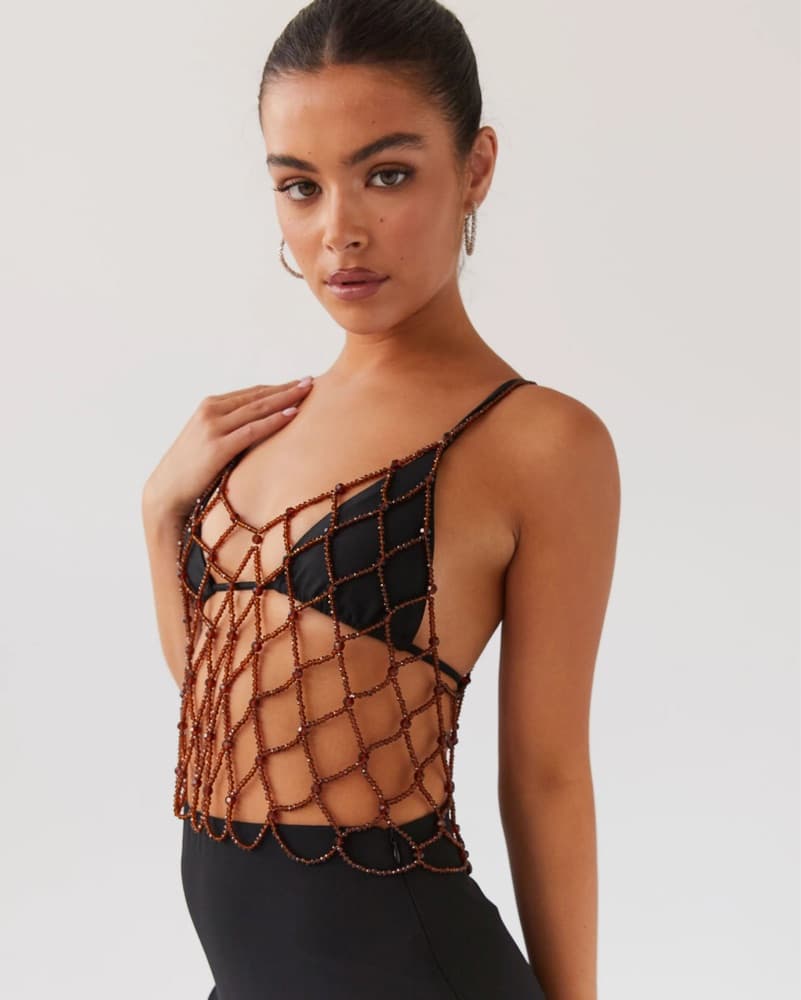 Peppermayo Thessa Beaded Vest Top - Image 4