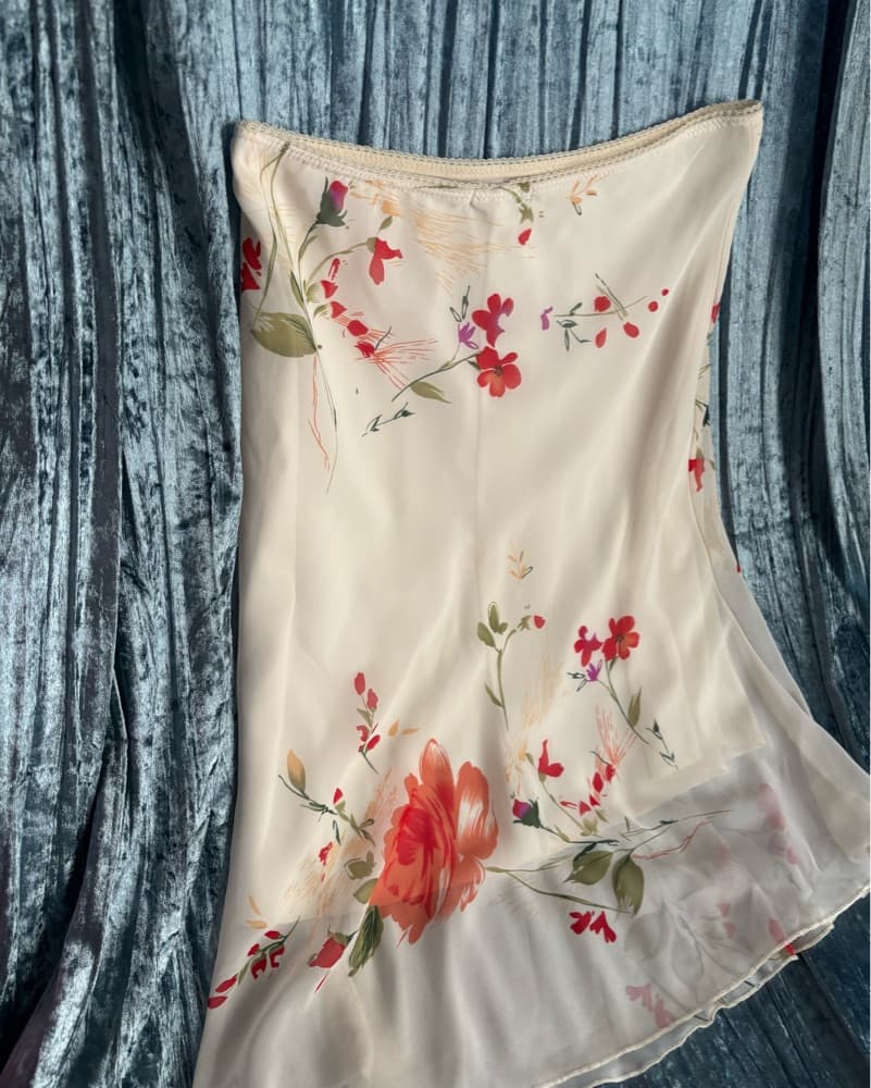 Vintage Floral Midi Skirt - Image 3