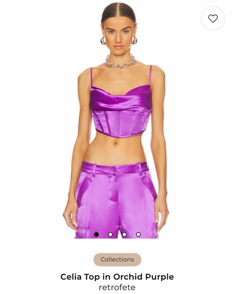 Retrofete Purple Corset Top - Image 1