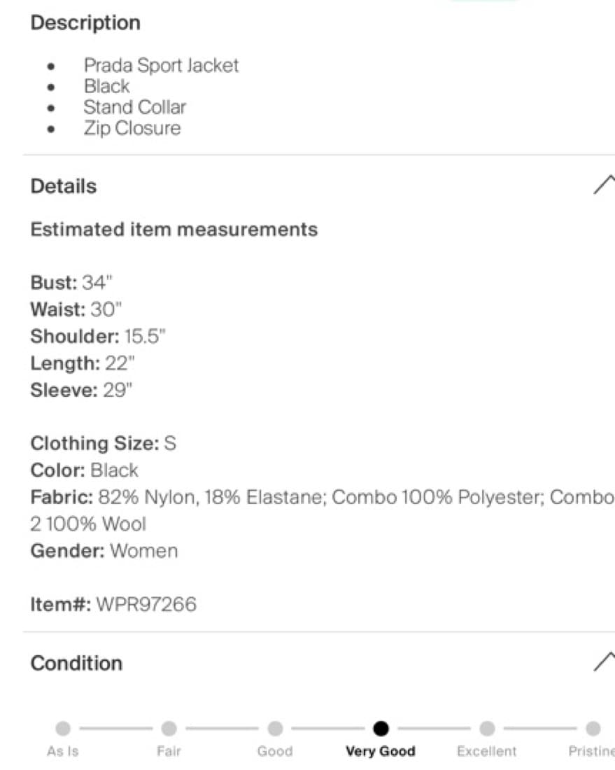 Prada Sport Zip Up Quilted Jacket  - Image 4