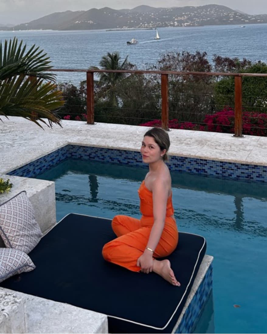 Reformation Orange Two Piece Linen Lizzi - Image 3