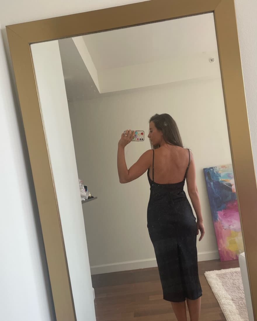 Black Silk Dress - Image 3