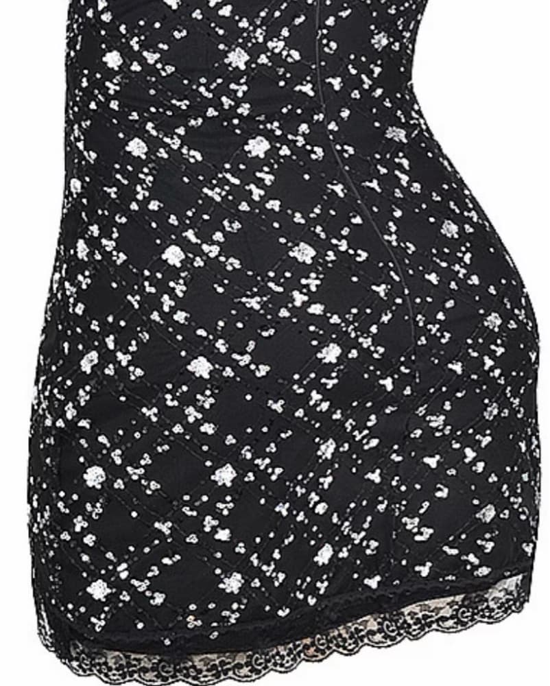 MISTRESS ROCKS Diamond Mini Beaded Dress - Image 2