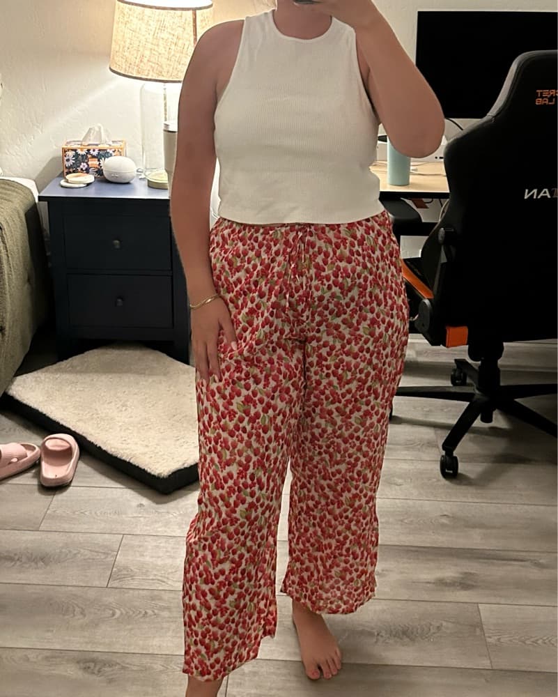 J Crew Raspberry Patch Palazzo Pants - Image 4
