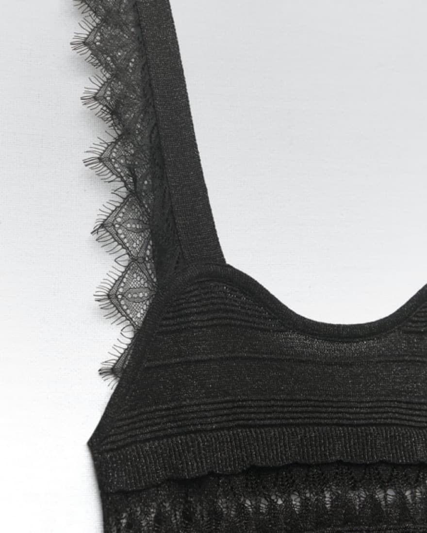 Zara KNIT DRESS WITH METALLIC THREAD - Image 5