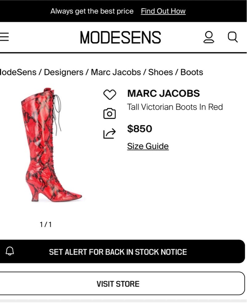 Marc Jacob Snake Skin Boots - Image 3