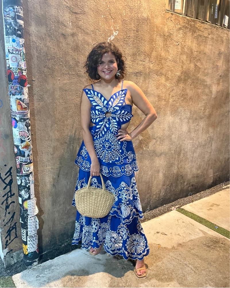 Floral Tiered Midi Dress - Image 1