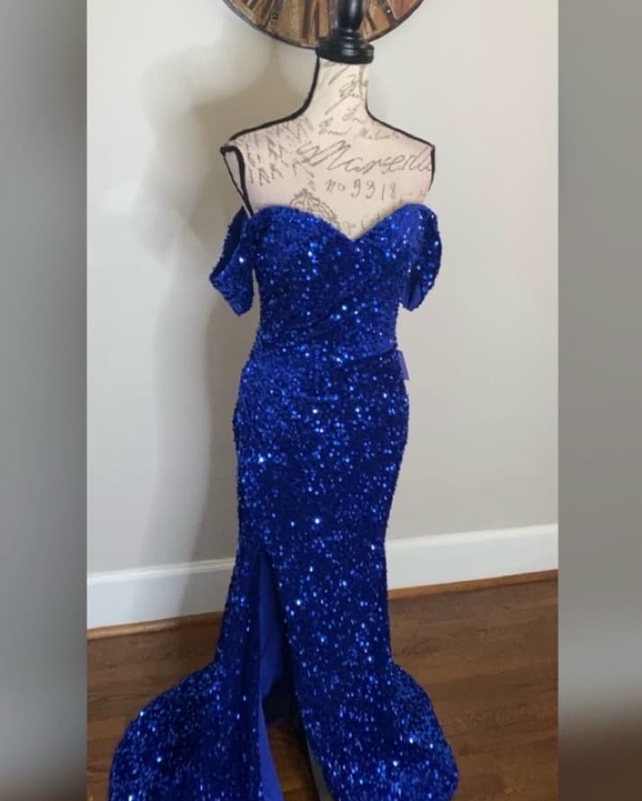 NEW Blue Formal Or Military Ball Dress - Image 2