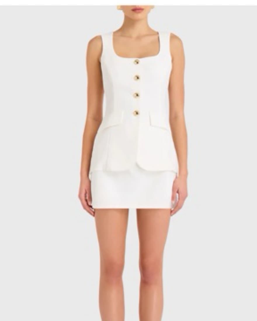 Amanda Uprichard White Romper Dress - Image 2