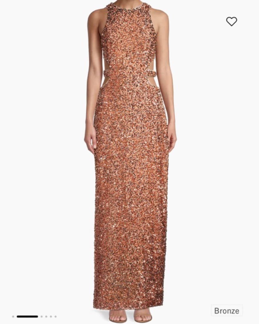 Liv Foster Sequin Cut-Out Column Gown - Image 2