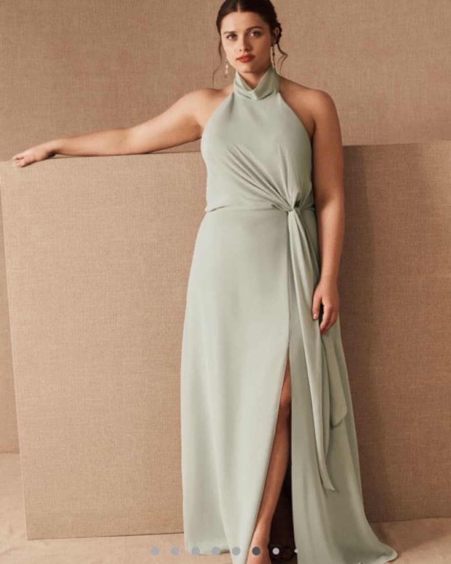 Jenny Yoo Elliya Mock Neck Dress - Image 6