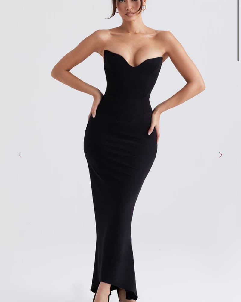House Of Cb SABINE Black Corset Dres - Image 2