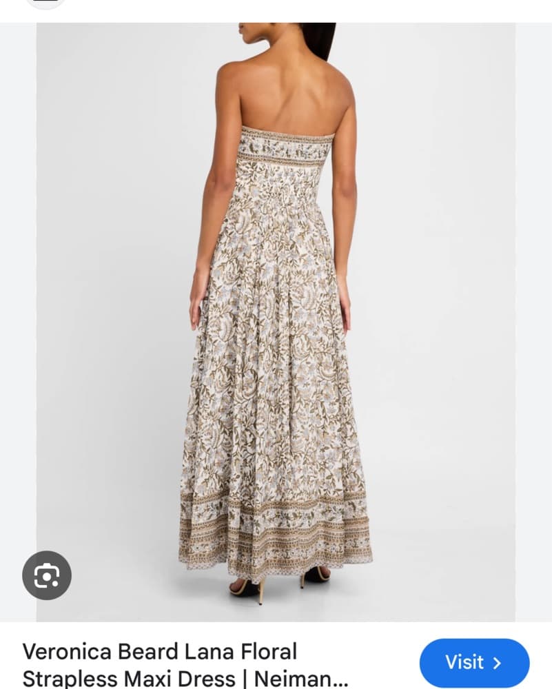 Veronica Beard Lana Floral Strapless Maxi Dress - Image 5