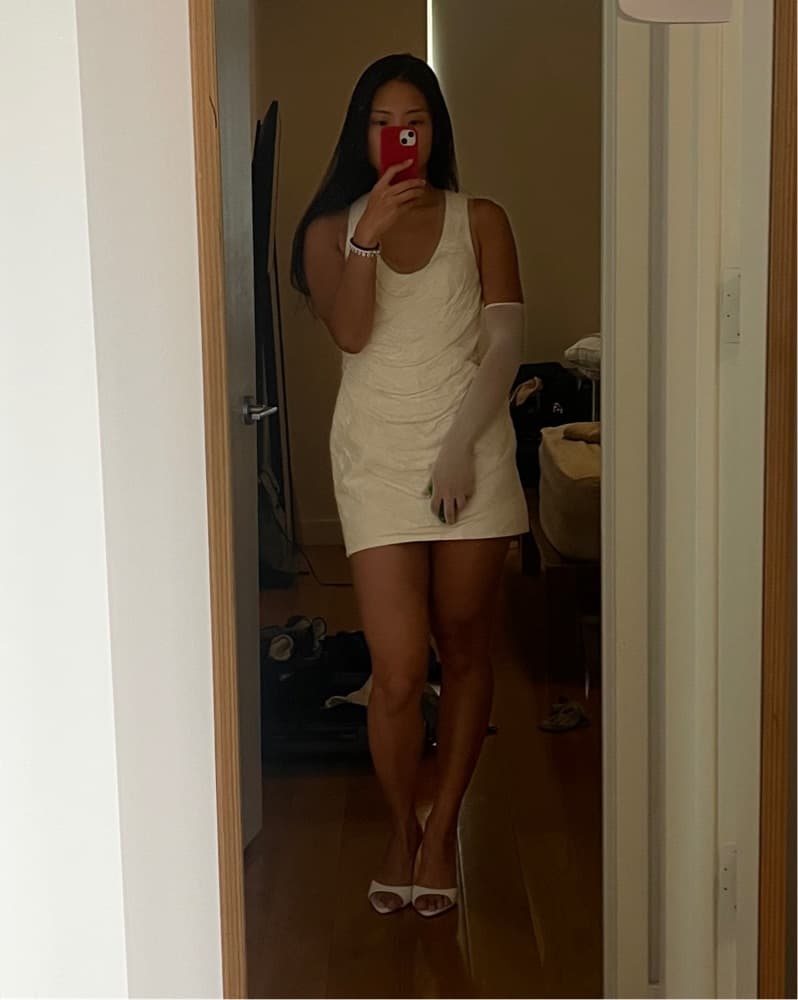 Custom Dang Hoang White Peony Dress  - Image 4