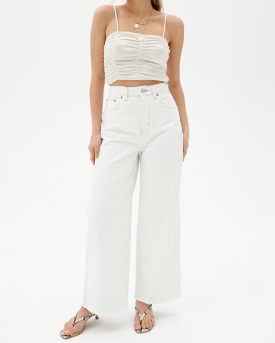 BDG JAX HIGH WAISTED PUDDLE WHITE DENIM - Image 1
