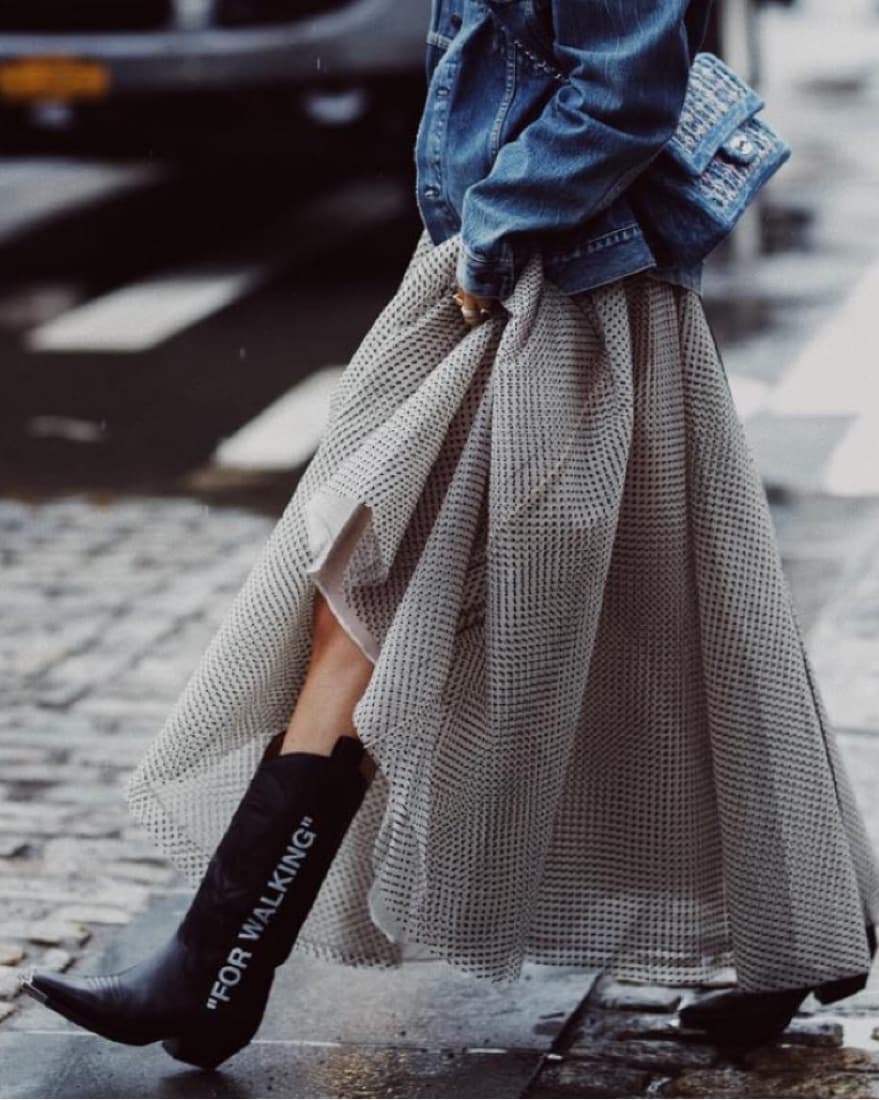 Off-white “For Walking” Cowboy boots - Image 6