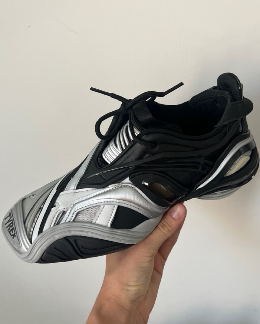 Balenciaga Tyrex black silver square toe - Image 2
